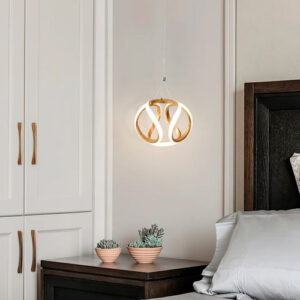 Pendente Led Dourado 3 Em 1 Controle Bivolt Decor Cinderella 127/220v Dourado