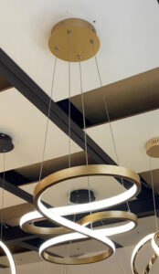 Lustre Pendente 40w Design Moderno 3 Em 1 Lp-016a 127/220v Dourado