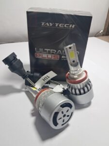 Par de Lâmpadas Super LED Farol Ultra Plus 6000K Branca H11