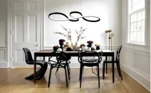 Lustre Pendente Led Design Infinity 60w Bivolt Preto 127/220v Preto