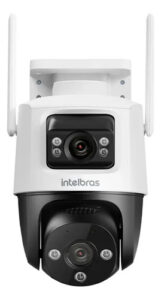 Câmera Externa Wi-fi 3mp 360° Im9+ Full Color Com Sd 64gb Intelbras Branco/preto