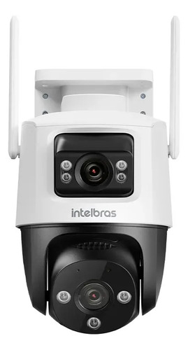 Câmera Externa Wi-fi 3mp 360° Im9+ Full Color Com Sd 64gb Intelbras Branco/preto