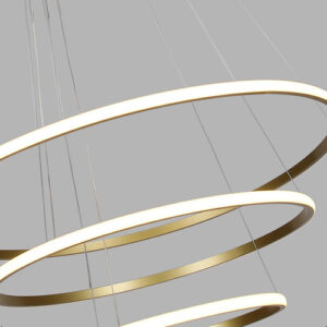 Lustre Pendente Led Bivolt Decor Cinderella Dourado 127/220v Dourado