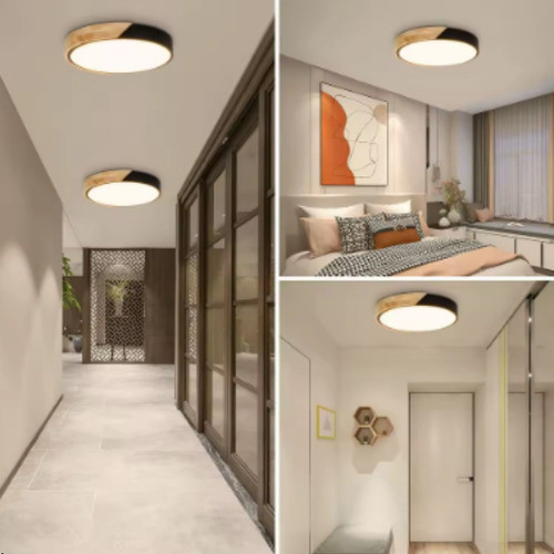 Luminária Plafon Sobrepor Led 3em1 Preto Com Controle Eclick