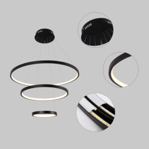 Lustre Moderno Pendente Led 3 Arcos 89W