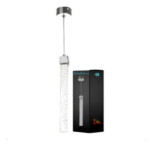 Pendente Empire Cristal Efeito Bolhas Cromado Quarto Lavabo 127/220v Cromado