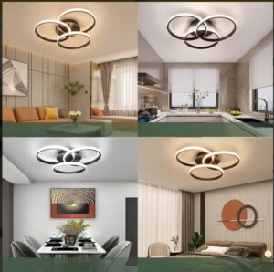 Plafon Led 3 Em 1 Bivolt Decor Cinderella 45w Preto 127/220v Preto