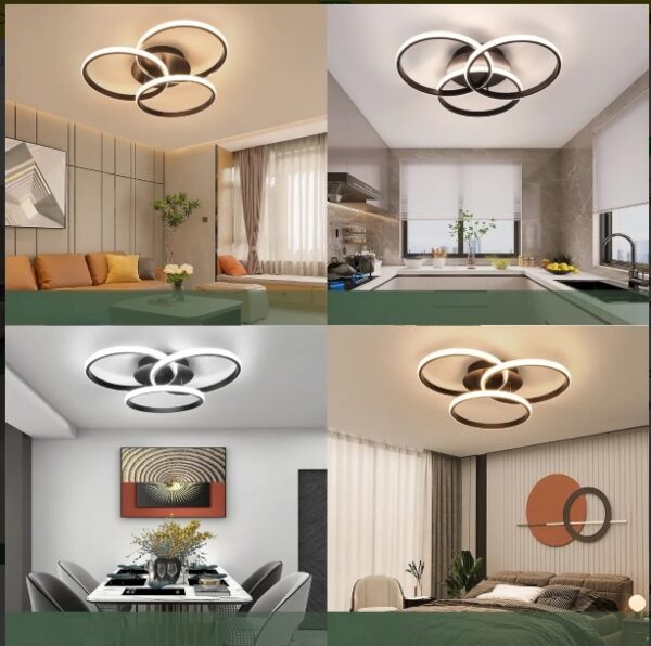 Plafon Led 3 Em 1 Bivolt Decor Cinderella 45w Preto 127/220v Preto