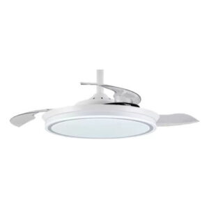 Luminária Ventilador Plafon Breeze Home 30w Retrátil Branco Pás Transparente Diâmetro 39.5 Cm Frequência 50/60hz Materia