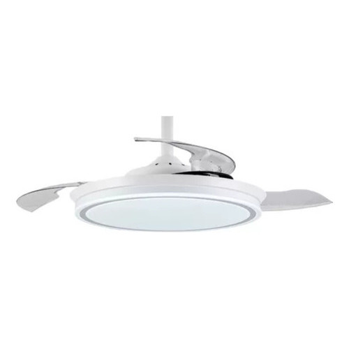 Luminária Ventilador Plafon Breeze Home 30w Retrátil Branco Pás Transparente Diâmetro 39.5 Cm Frequência 50/60hz Materia