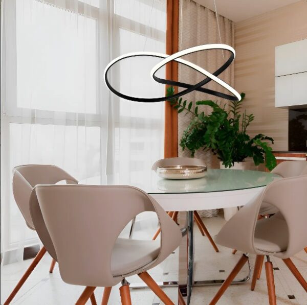 Lustre Pendente Led 45w 3 Em 1 Bivolt Cinderella Preto 127/220v Preto