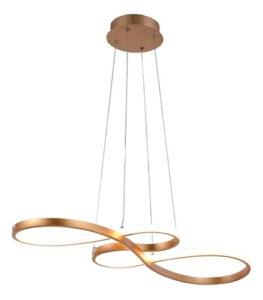 Lustre Pendente 40w Design Moderno 3 Em 1 Lp-016a 127/220v Dourado