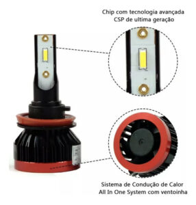 Lâmpada Led Tay Tech Premium K2 Mini H8 Veicular H8
