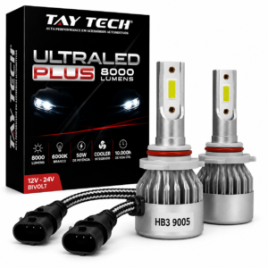 Par Lâmpada Super LED Farol Ultra Plus 6000K Branca HB3 9005