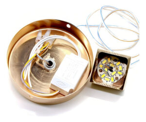 Kit 2 Lustre Pendente Cristal Bolhas Led 3 Cores Dourado 127/220v Dourado