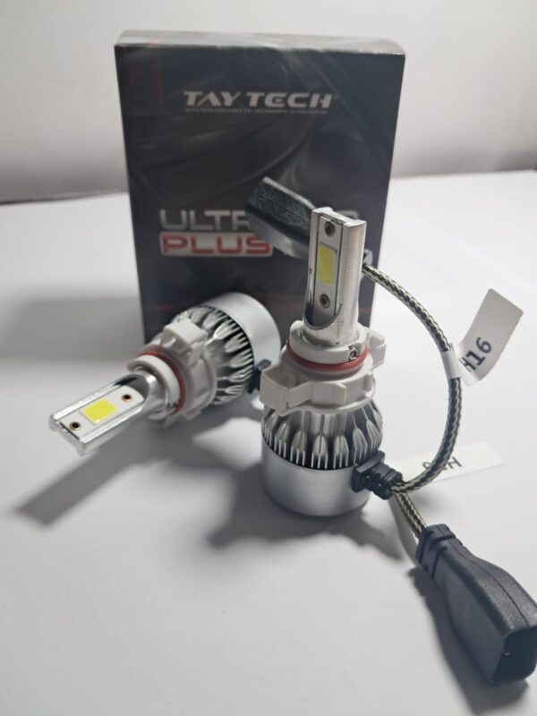 Par Lâmpadas Super LED Farol Ultra Plus 6000K Branca H16