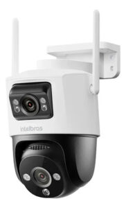 Câmera Externa Wi-fi 3mp 360° Im9+ Full Color Com Sd 64gb Intelbras Branco/preto