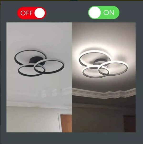 Plafon Led 3 Em 1 Bivolt Decor Cinderella 45w Preto 127/220v Preto