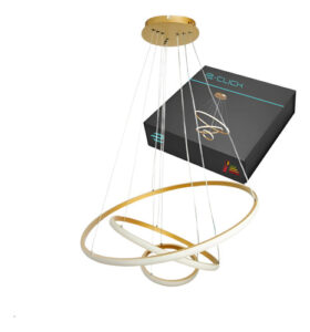 Lustre Pendente Led Bivolt Decor Cinderella Dourado 127/220v Dourado