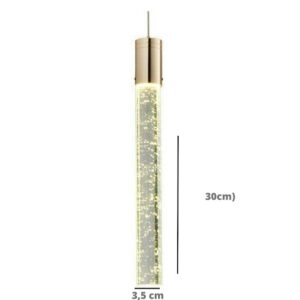 bf5460a483821dc98046d94450edb398.jpeg Pendente Led Cristal Cilíndrico Bolha Lavabo Quarto
