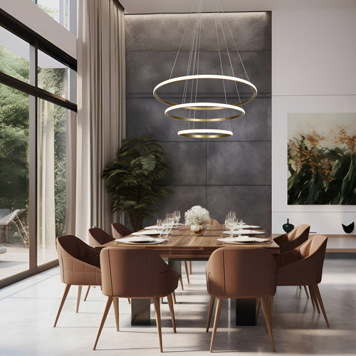 Lustre Pendente Led Bivolt Decor Cinderella Dourado 127/220v Dourado