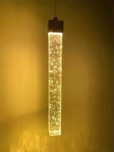 Pendente LED de Vidro Dourado 33cm Luz Ajustável 3500K a 6500K Com Cabo 2m