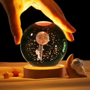 Luminária De Mesa Globo De Led 3d Astronauta Eclick