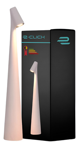 Luminária De Mesa  Moderna Led Touch Branco Eclick Bivolt Branco Branco 127/220v