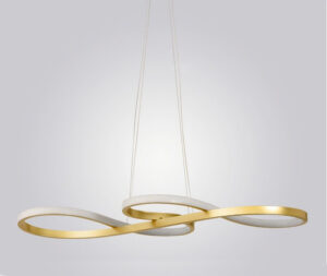 Lustre Pendente 40w Design Moderno 3 Em 1 Lp-016a 127/220v Dourado
