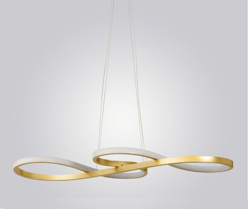 Lustre Pendente 40w Design Moderno 3 Em 1 Lp-016a 127/220v Dourado