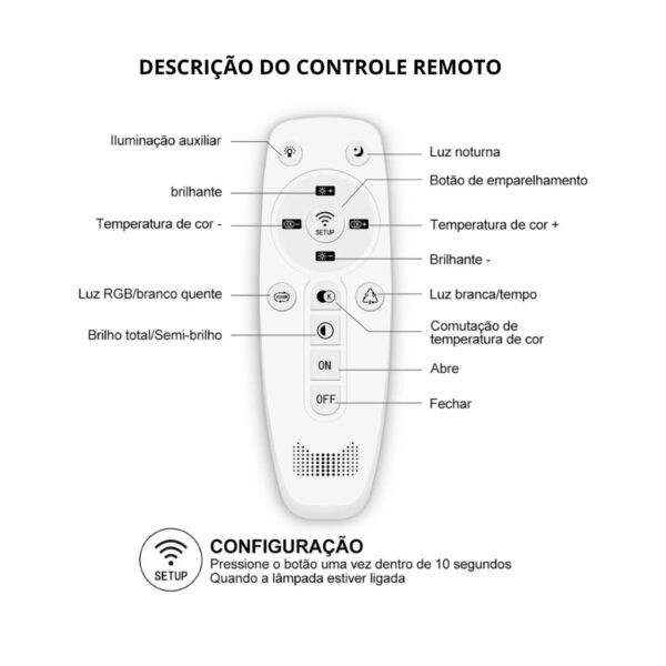 Lustre pendente Led Integrado 89W Dourado Moderno 3 Arcos com controle