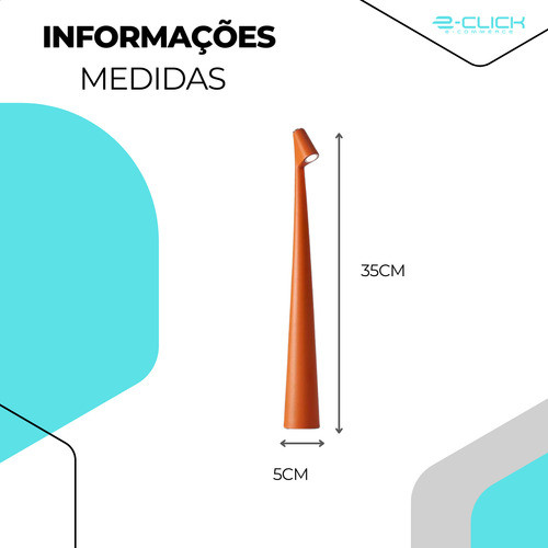 Luminária De Mesa Moderna Led Touch Eclick Bivolt Vermelho
