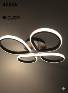 Plafon Led 3 Em 1 Bivolt 40w Decor Cincerella Preto 127/220v Preto