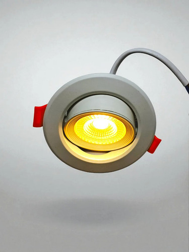 Kit 3 Spots Led Embutir Redondo Sala 5w Branco Quente 3000k 127/220v Branco