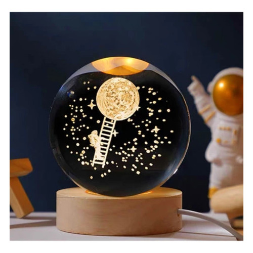 Luminária De Mesa Globo De Led 3d Astronauta Eclick