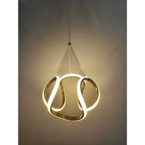f42eb60ce2c3d27b79b2f01c76308b5e.jpeg Lustre Pendente Led Ondas Design Moderno 35w Luz 3 Temperaturas 127/220v Dourado