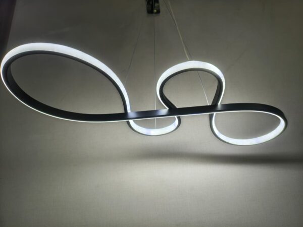 Lustre Pendente Led Design Infinity 60w Bivolt Preto 127/220v Preto