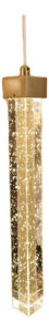 Pendente Led Cristal Quadrado Dourado 3 Temperaturas Dourado