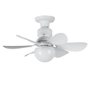 Ventilador De Teto Silencioso Com 6 Aspas, 3 Velocidades, Lâmpada Led, Branco, 40w, Kaprot