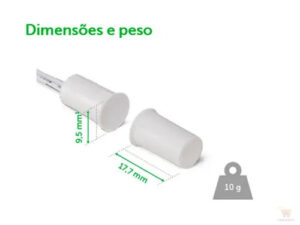 CONJUNTO SENSOR MAGNETICO C/FIO XAS EMBUTIR -5PC INTELBRAS