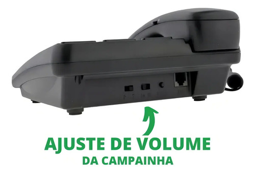 TELEFONE C/FIO TOK FACIL PRETO INTELBRAS