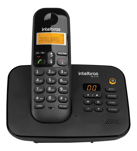 TELEFONE SEM FIO TS 3130 PRETO INTELBRAS