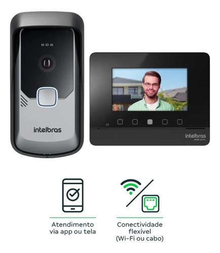VIDEOPORTEIRO INTELIGENTE WI-FI MVW 3040+ INTELBRAS