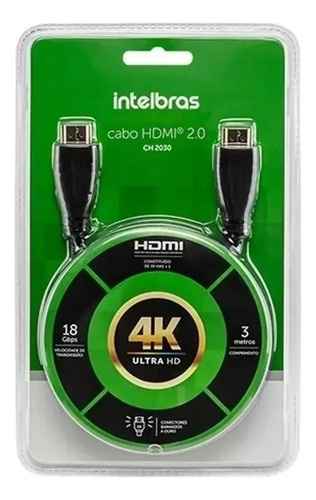 CABO HDMI 2.0 3,0M CH 2030 INTELBRAS
