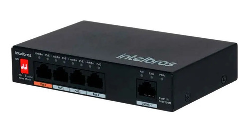 SWITCH 5 PORTAS FAST COM 4 PORTAS POE SF 500 HI-POE SKD INTELBRAS