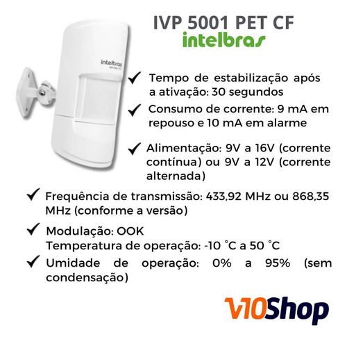 SENSOR IVP 5001 PET INTELBRAS