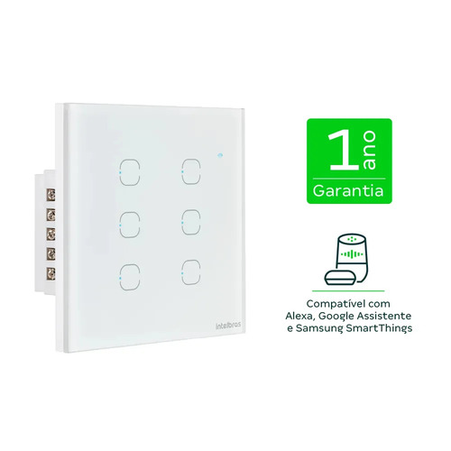 INTERRUPTOR INTELIGENTE ZIGBEE 6 TECLAS EIZ 1006 BR INTELBRAS
