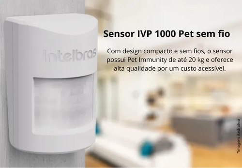 SENSOR DE MOVIMENTO S/FIO IVP 1000 PET SF INTELBRAS