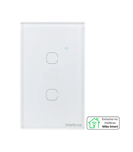 INTERRUPTOR TOUCH WI-FI 2 TECLAS EIW 1002 BR INTELBRAS