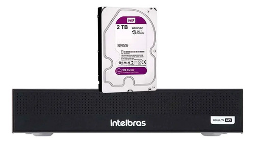 GRAVADOR DIG. DE VÍDEO COMPACTO - 8 CANAIS MHDX 1208-C DUAL AUDIO C/HD 2TB INTELBRAS